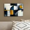 Abstract - Vormen - Goud - Blauw - Geometrisch canvas 2cm klein -sfeer3