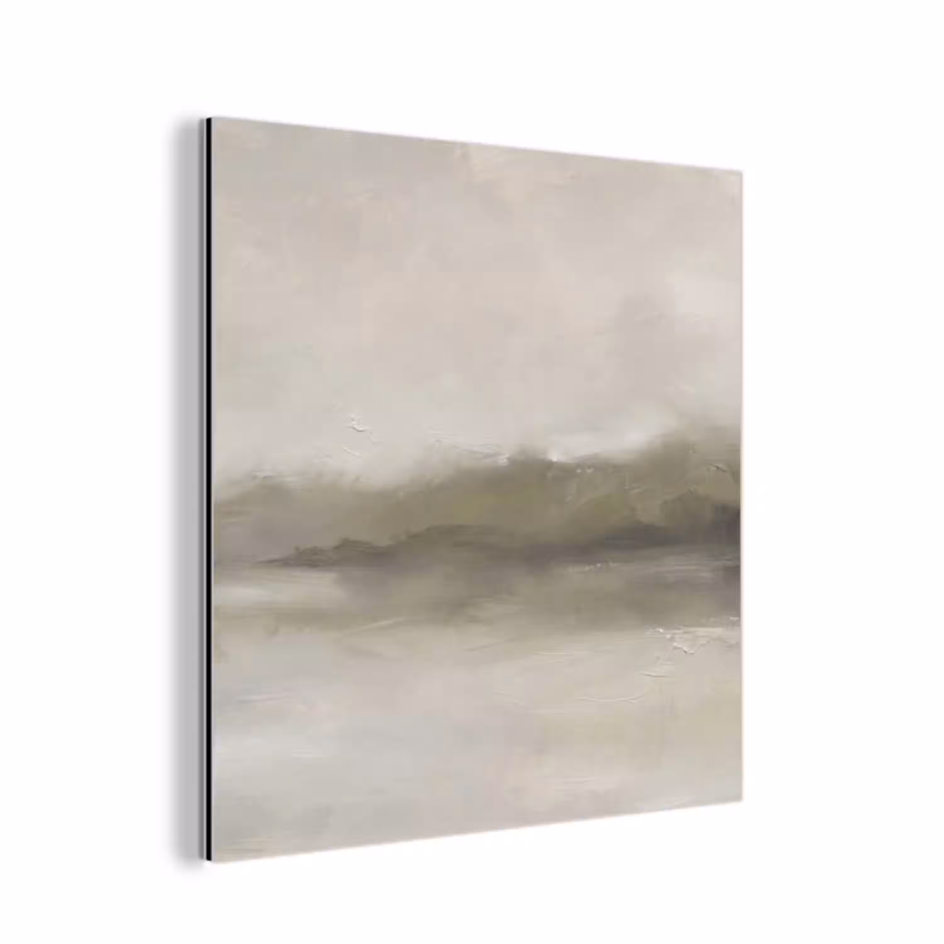 Abstract - Landschap - Nevel - Modern - Grijs aluminium wit klein -3d