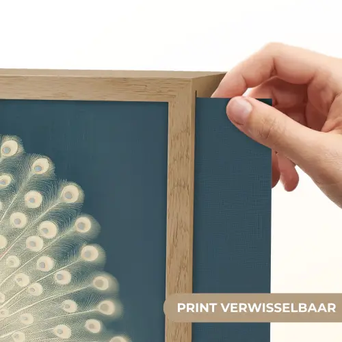 Vogel - Blauw - Vintage Light Box met batterij (Wandlamp) middel -USP_websiteprintNL