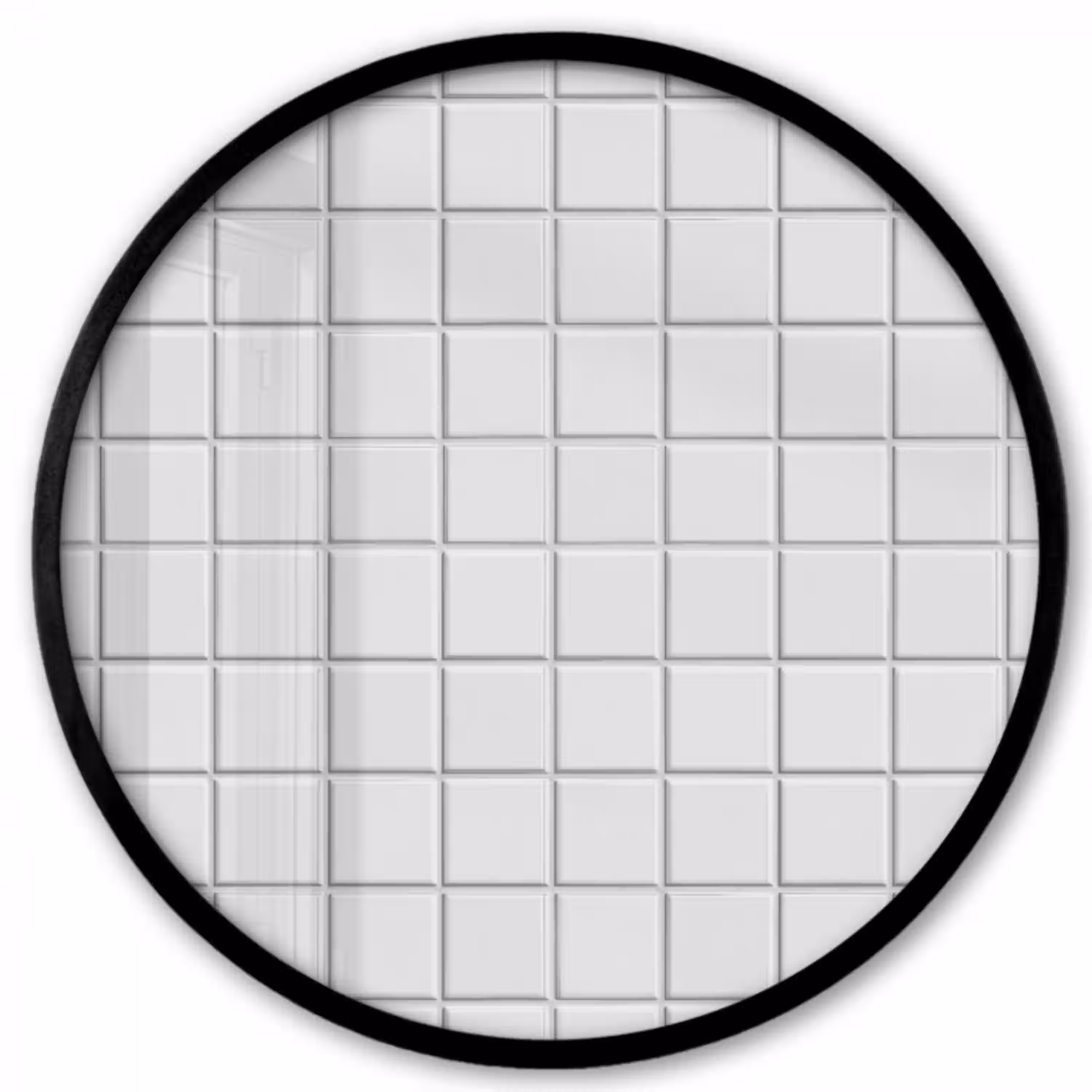 Patroon - Tegels - Grijs - Wit Fotolijst rond zonder passe partout klein 856 -3d