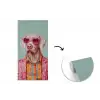 Hond - Overhemd - Bloemen - Bril fotobehang vinyl groot -3d