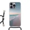 Kustlijn - Pastel - water Hoesje iPhone 16 Pro Max met koord klein -3d