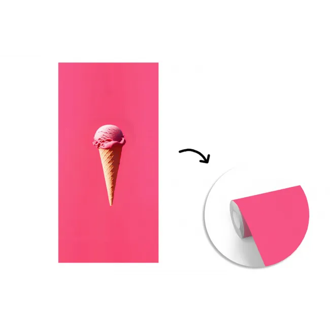 Schepijs - Roze - Hoorntje fotobehang vinyl groot -3d