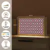 Patroon - Paars - Bloem Light Box met kabel (Tafellamp) klein -USP_NL