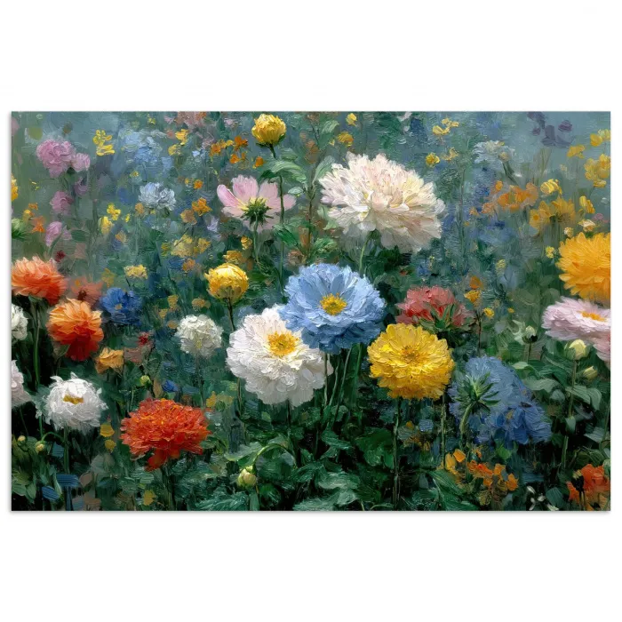 Close-up - Veld - Bloemen - Kleurrijk poster papier klein -3d