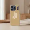Bananen - Beige - Lijntekening - Minimalistisch Telefoonhoesje iPhone 17 Pro klein -sfeer2