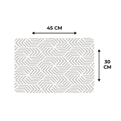 Grafisch - Patroon - Modern - Onderbroken Placemat vinyl groot 368 -specs