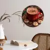 Chocolademelk - Mok - Winter - Kerst - Gezelligheid Wandcirkel kunststof plaat 5mm dik klein -sfeer4