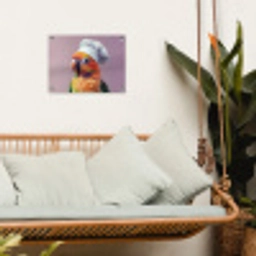 Papegaai - Koksmuts - Nieuwsgierig - Vogel tuinposter los doek klein -sfeer7