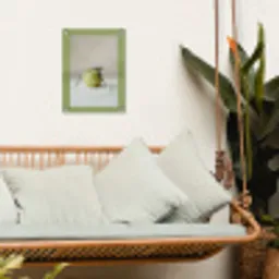 Groen - Appel - Strikje tuinposter los doek klein -sfeer7