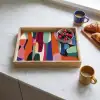 Vormen - Ritmisch - Kleuren - Abstract Dienblad Rechthoek middel -sfeer2