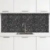 Terrazzo -  Patroon - Zwart - Wit keuken achterwand 2 middel 871 -3d