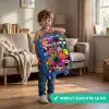 Vrolijke monsterchaos Kinderkoffer - Blauw klein -sfeer2_NL