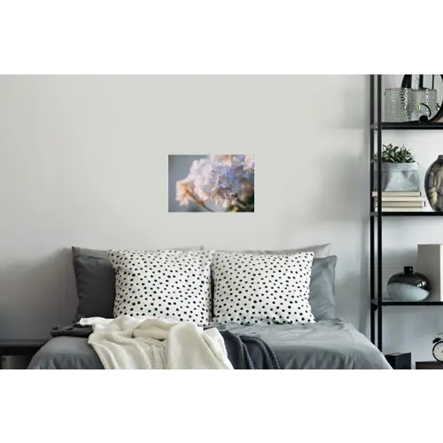 Bloemen - Lichtblauw - Wazig - Trosje Muursticker klein -slaapkamer