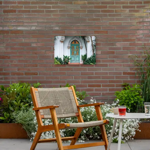 Deur - Patronen - Planten Tuinposter op houten frame 2 cm dik klein -sfeer3