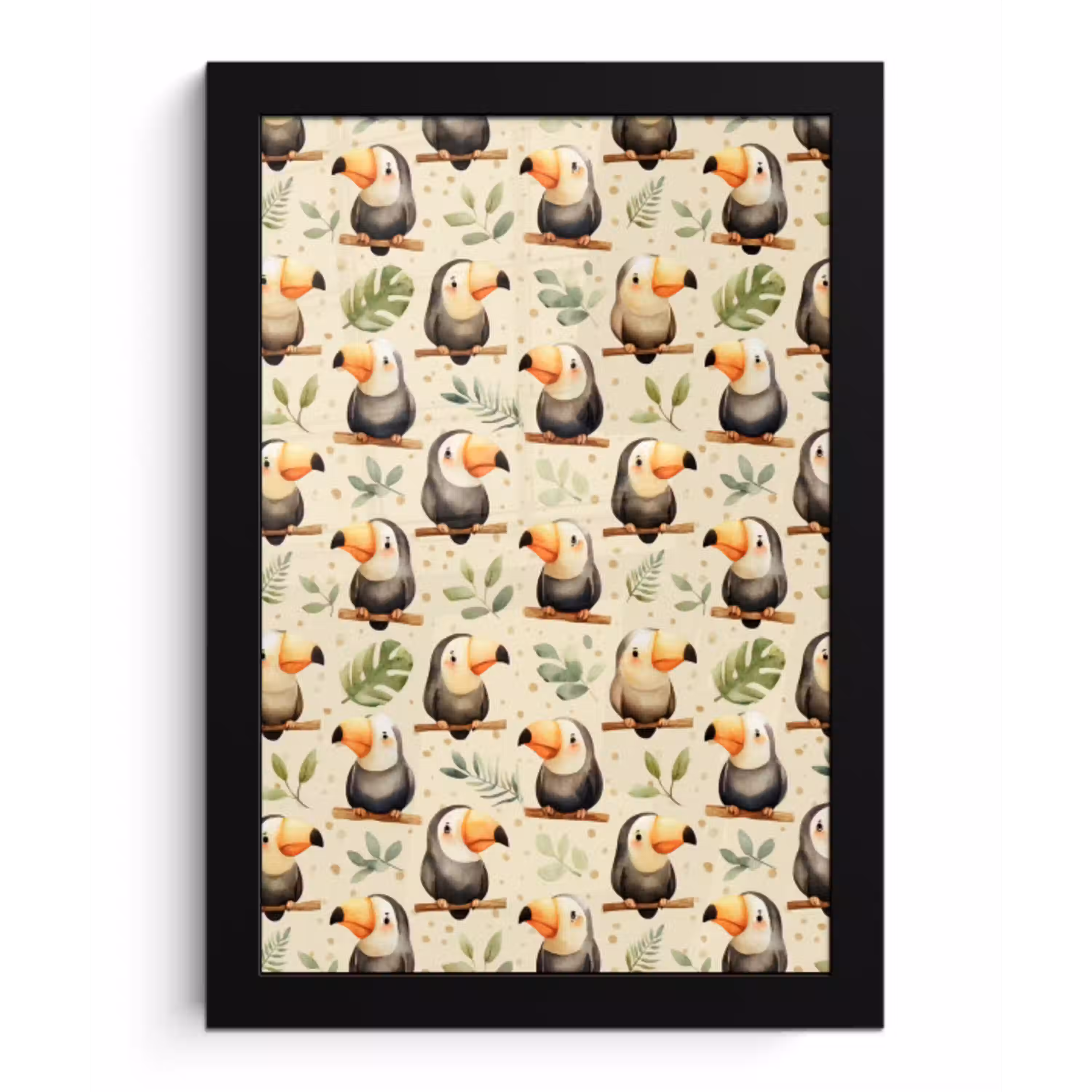 Toekans - Exotisch - Kleurrijk fotolijst zwart zonder passe partout klein 224 -3d