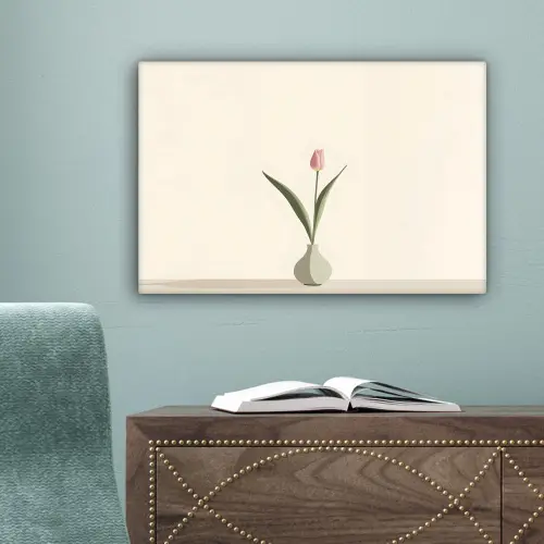 Tulp - Vaas - Beige canvas 2cm klein -sfeer4