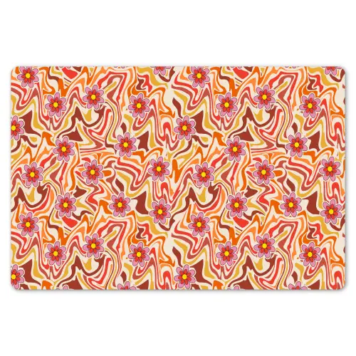 Retro - Bloemen - Patroon Placemat vinyl groot 368 -zzsfeer1_Kitchenyeah-website