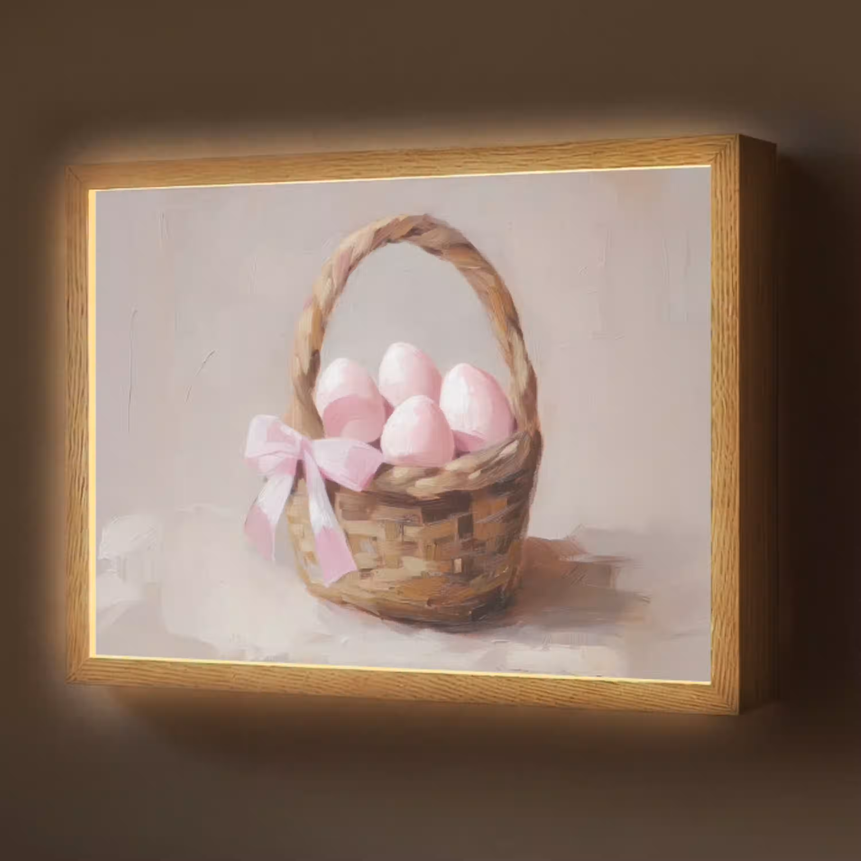 Mand - Eieren - Roze Light Box met batterij (Wandlamp) middel -z3d_website