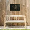 Kat - Pak - Oranje - Sigaar Tuinposter op houten frame 2 cm dik klein -sfeer4