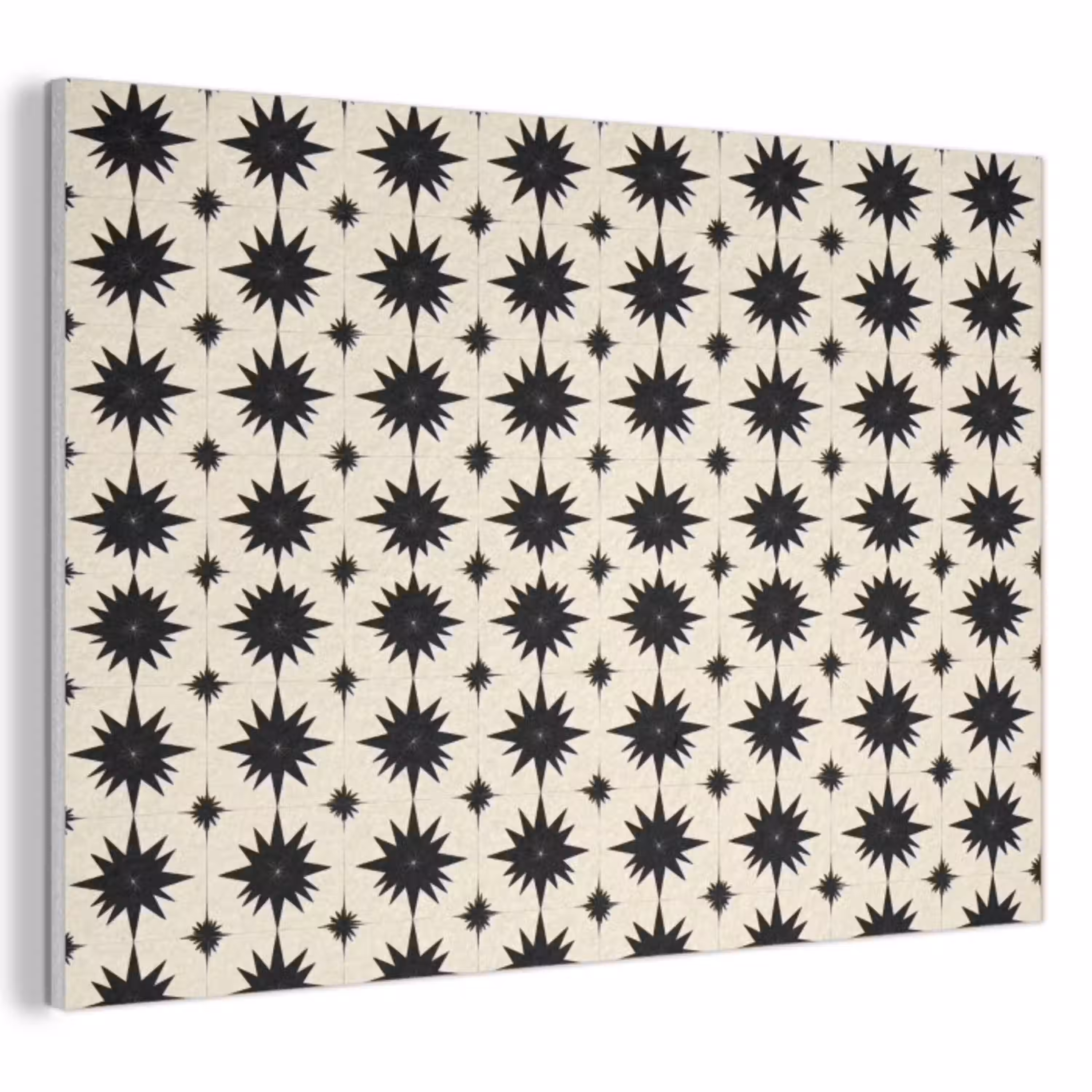 Stervormen - Geometrisch - Zwart PET vilt klein 837 -3d