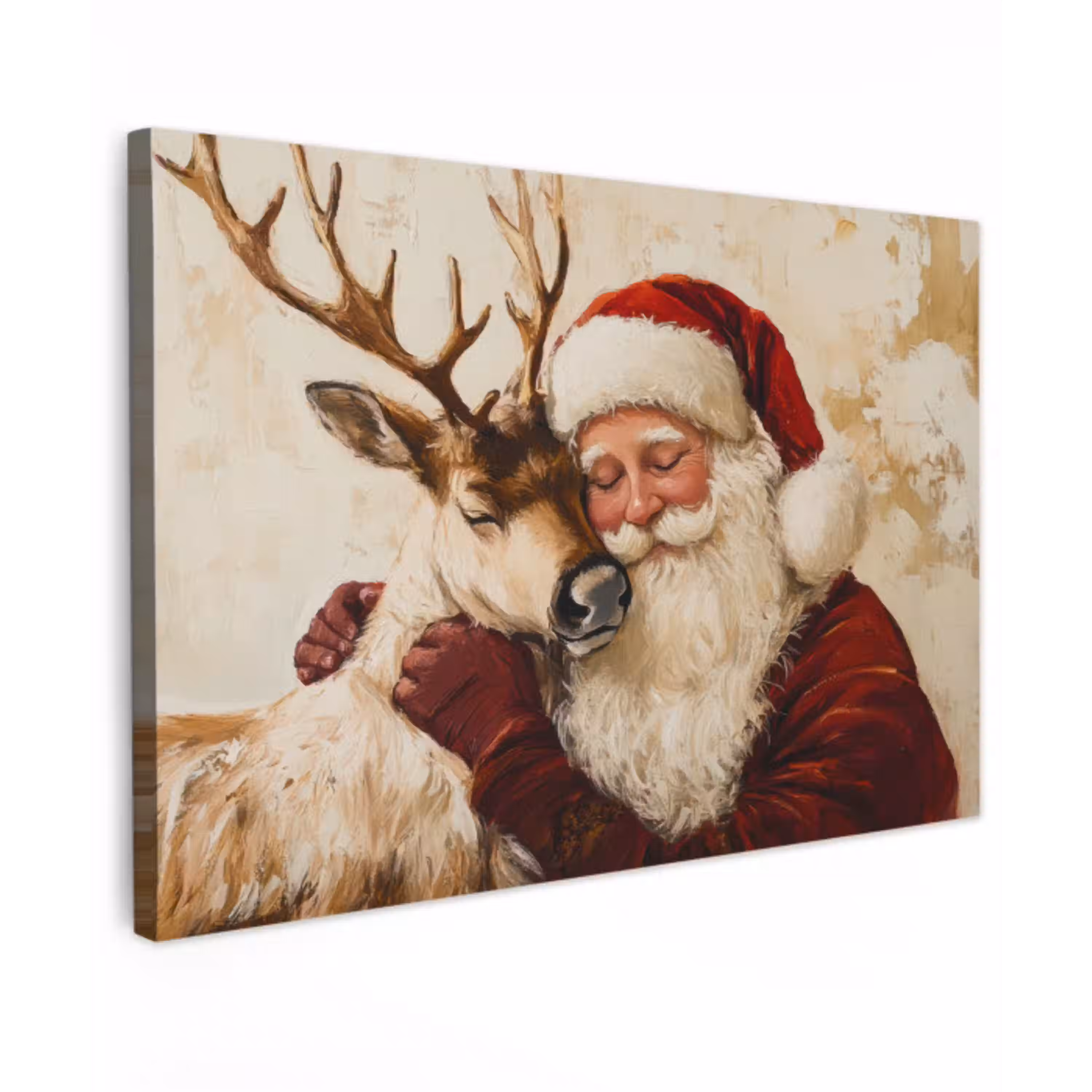 Kerstman - Rendier - Kerst - Christmas canvas 2cm klein -z3d