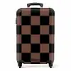 Squares - Zwart/Bruin NBS - Handbagage koffer - Kinderen Unisex middel -productfoto_recht