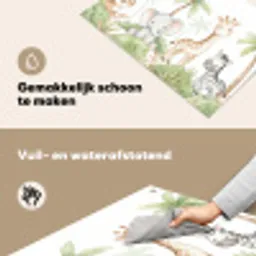 Dieren - Jungle - Pastel Inductie beschemer met haakjes klein -ky-schoon-nl