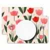 Tulpen - Modern - Roze Placemat vinyl groot -zzsfeer2_Kitchenyeah-website