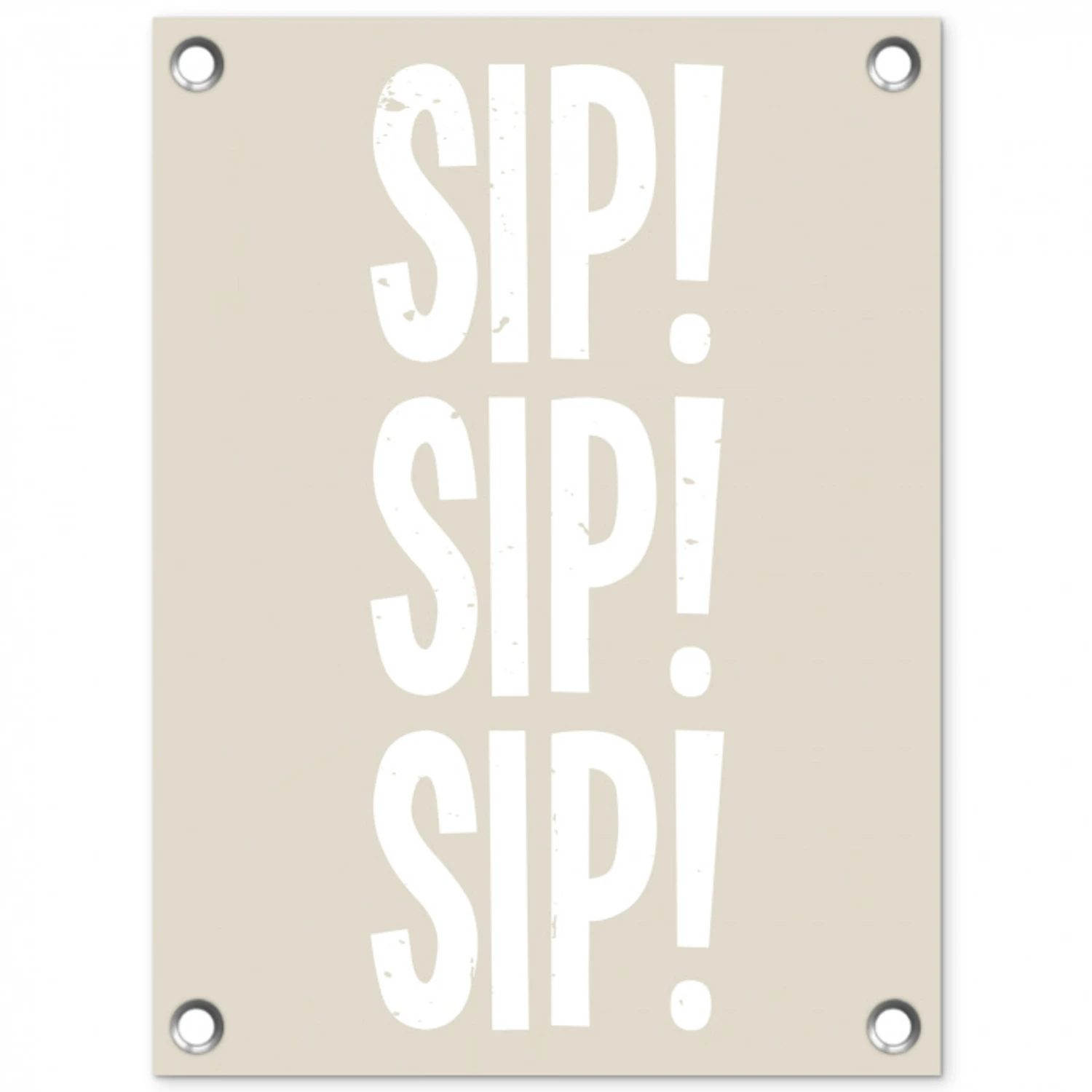 Vintage - Decoratie - Japandi - Wit tuinposter los doek klein -3d