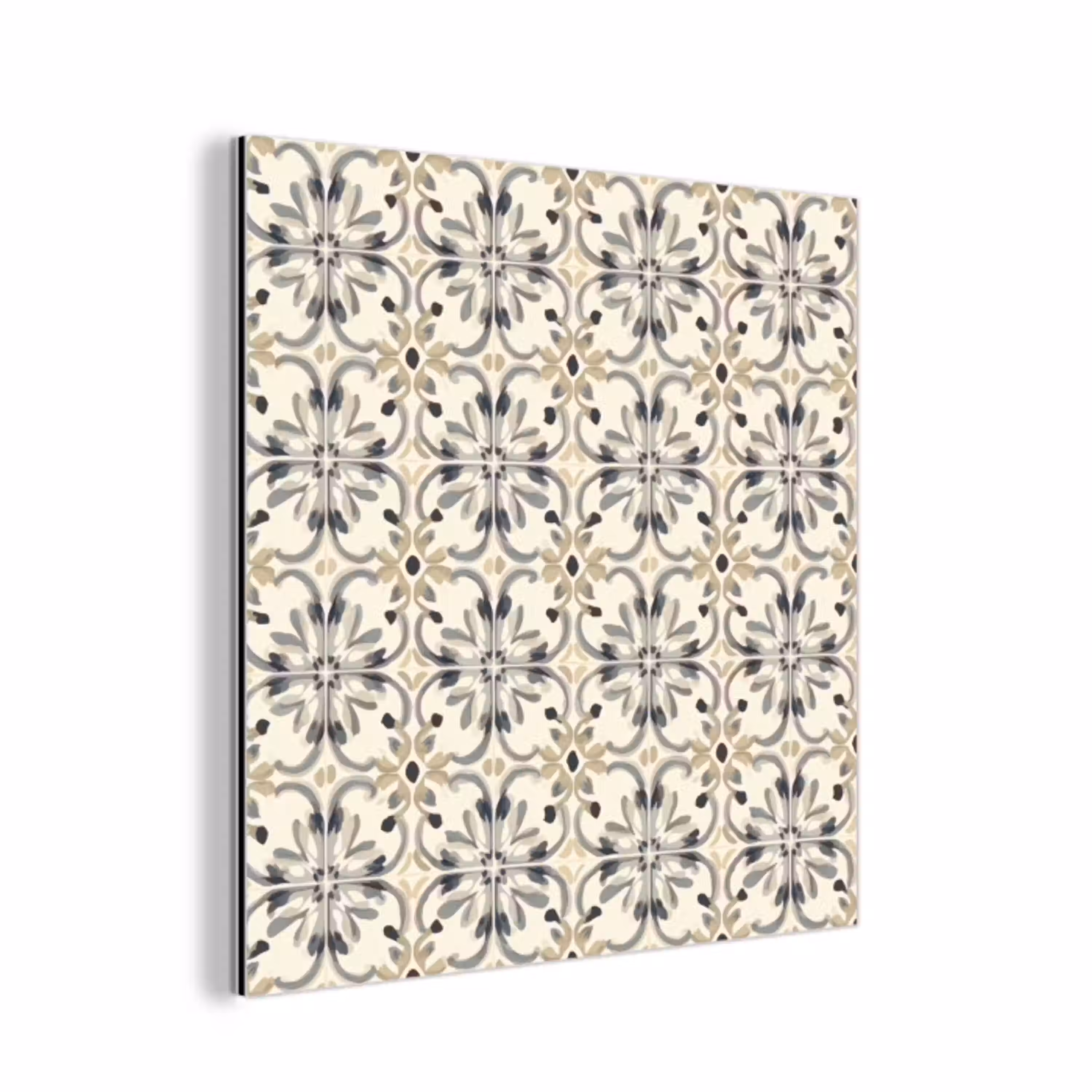 Floraal - Patroon - Kleurrijk aluminium wit klein 46 -3d