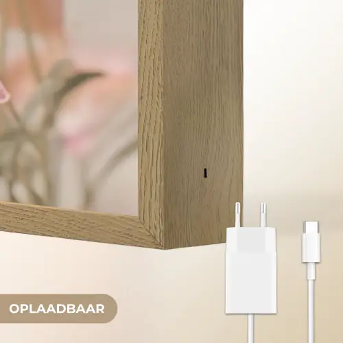 Lelies - Meeldraden - Roze - Wazig Light Box met batterij (Wandlamp) middel -USP_websiteoplaadbaarNL