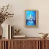 Taj Mahal - Ramadan - Blauw - Islamitische Light Box met kabel (Tafellamp) klein -sfeer2
