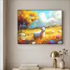 Schaap - Weide - Bloemen Textielframe zwart klein -sfeer2