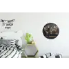 Wereldkaart - Stenen - Realistisch Wandcirkel aluminium klein -kinderkamer