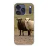 Schapen - Bruin - Wit - Grindpad Telefoonhoesje iPhone 17 Pro klein -3d