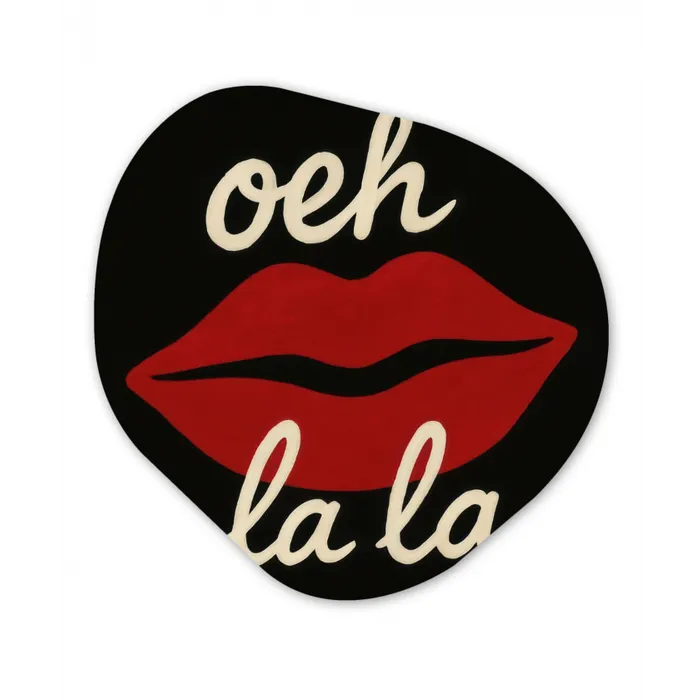 Lip - Rood - Quote Wandcirkel Organisch Forex 3mm klein -3d