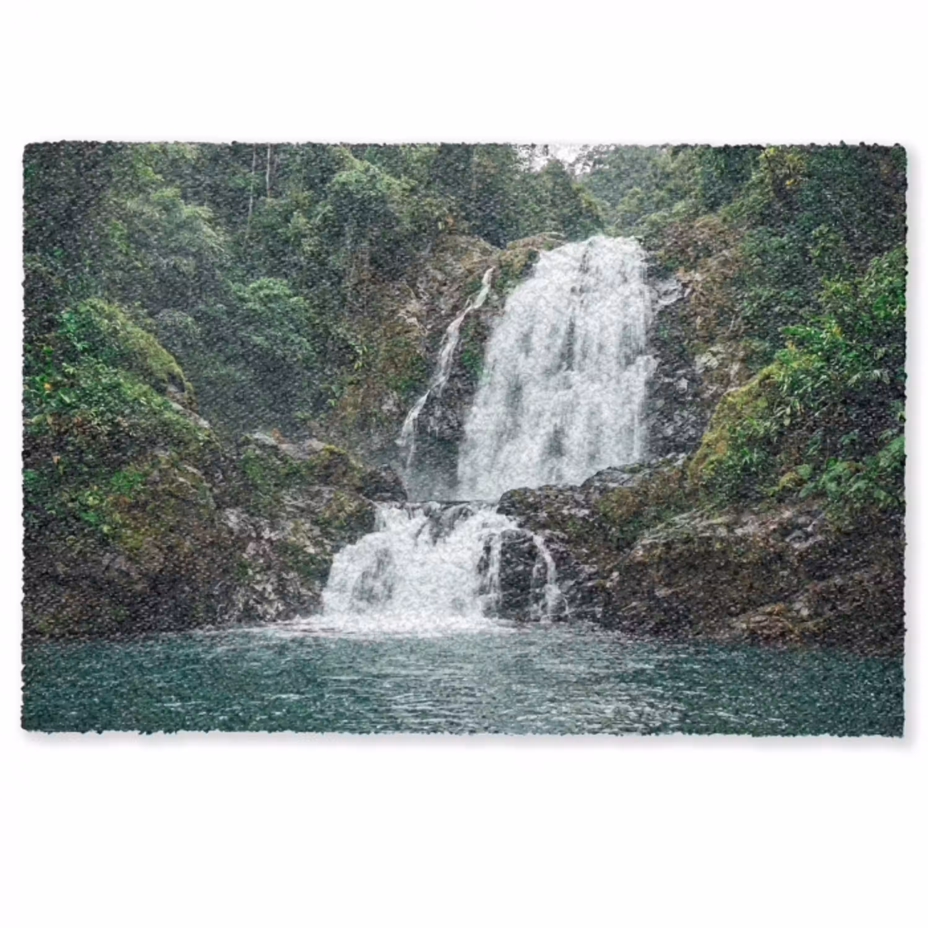Waterval - Bos - Natuur - Groen Deurmat klein -zkaufland3d