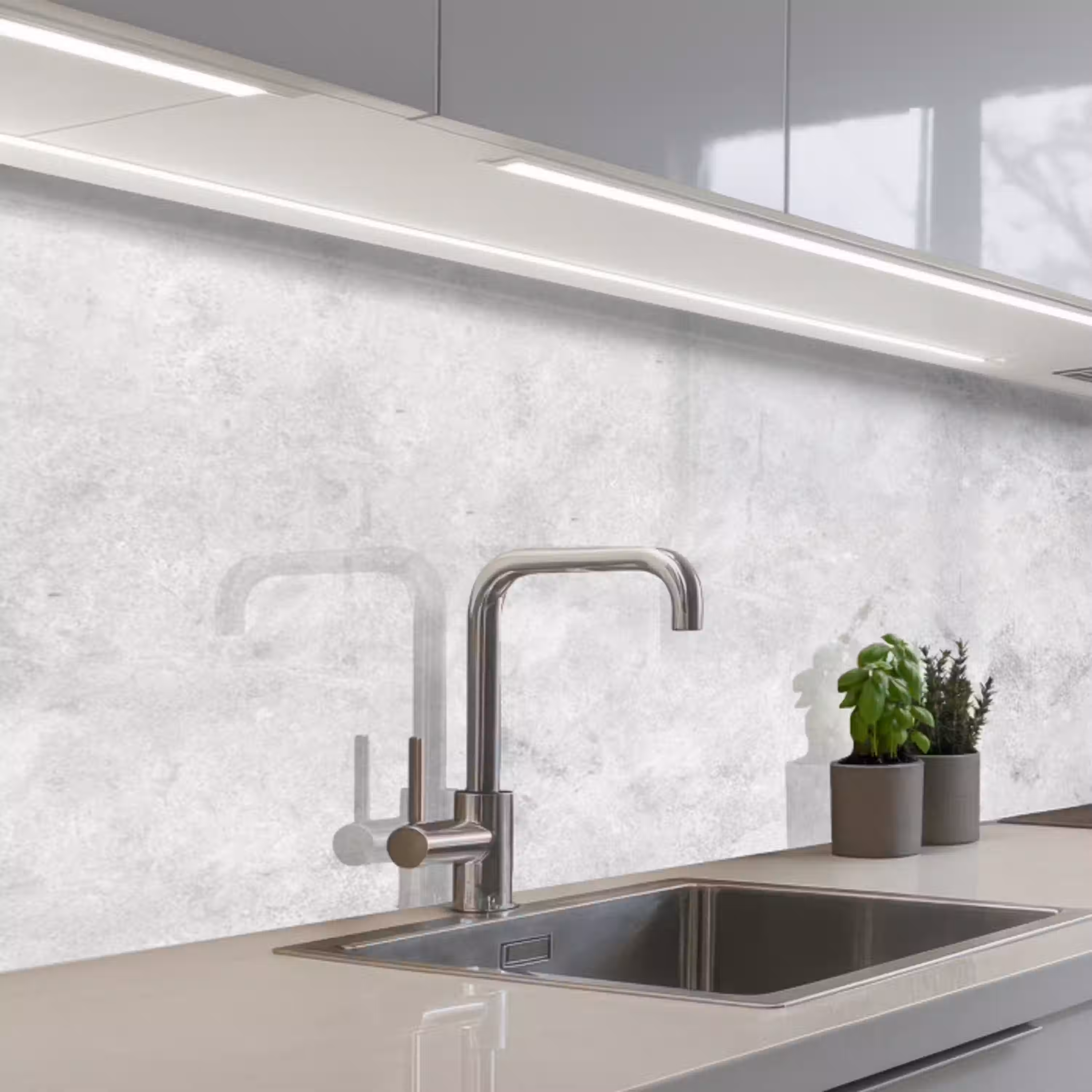 Marmer - Textuur - Grijs - Marmerlook keuken achterwand 2 middel -3d_schuin