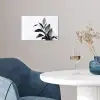 Plant - Bladeren - Minimalistisch - Zwart poster papier klein -sfeer3