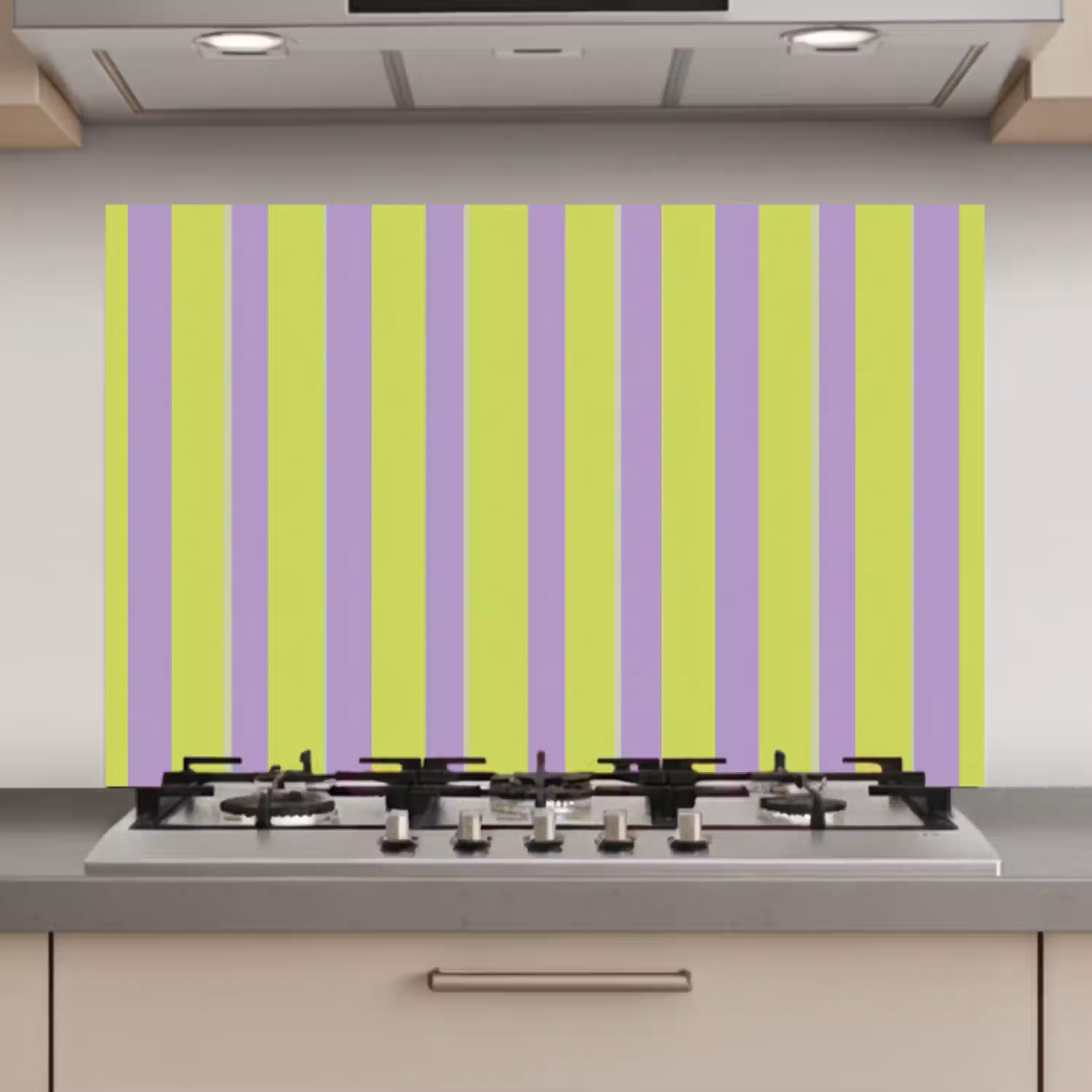Strepen - Patroon - Groen keuken achterwand spatscherm klein 900 -3d_website