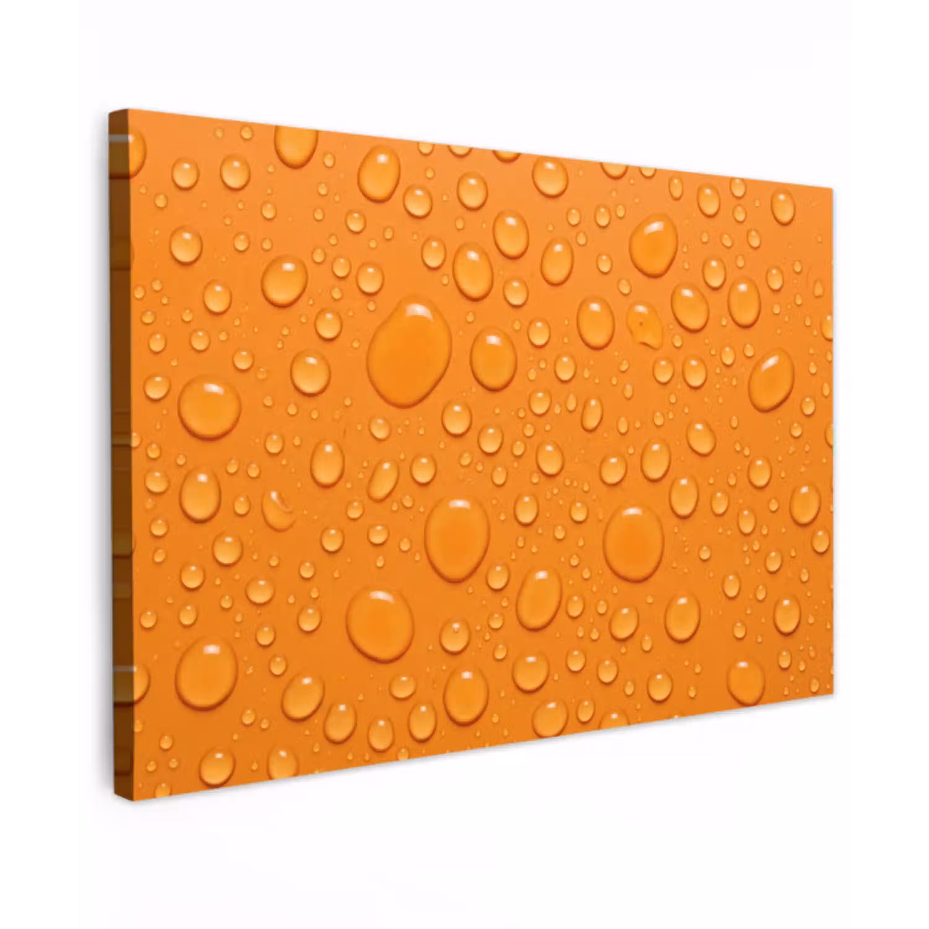 Water - Druppels - Oranje canvas 2cm klein -z3d