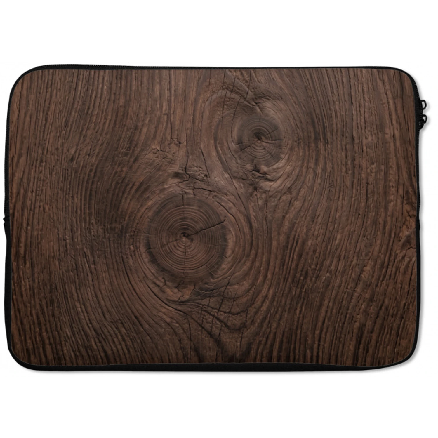 Houtnerf - Textuur - Patroon - Bruin - Rustiek laptophoes neopreen klein -zkaufland3dotto
