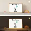 Zebra - Baby dier - Blauwe ballon Light Box met batterij (Wandlamp kind) middel -sfeer3_kind