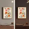 Veldbloemen - Stengels - Blaadjes - Groen Light Box met batterij (Wandlamp) middel -sfeer3