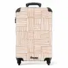 Geruite blokken met witte penseelstrepen NBS - Handbagage koffer - Kinderen Unisex middel -productfoto_recht