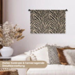 Zebra - Klassiek - Zwart Wandkleed katoen klein 269 -tsfeer1_DE