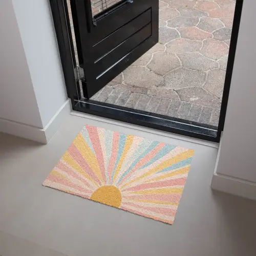 Illustratie - Zon - Pastelkleuren Deurmat klein -sfeer5