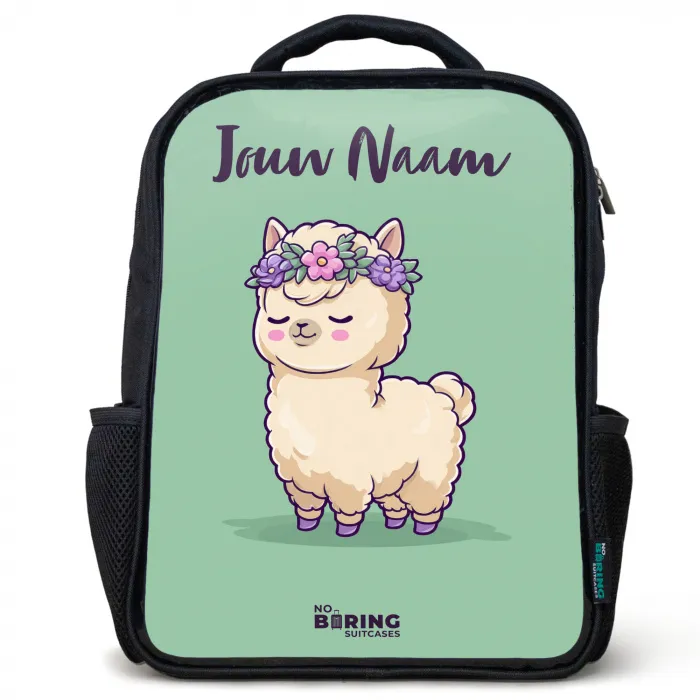 Kawai - Alpaca - Groen Rugzak - Zwart middel -3d