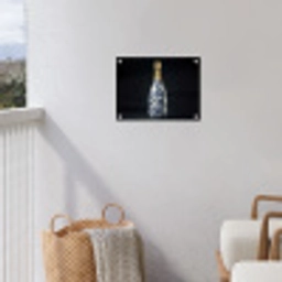 Champagne - Bloemen - Goud - Chique tuinposter los doek klein -sfeer8
